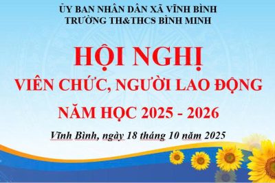 Hội nghị viên chức, người lao động năm học 2025-2026 trường TH&THCS Bình Minh.